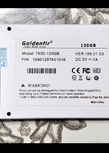 Diğer GOLDENFİR 120 GB SSD HARD DİSK 2.5''SATA 120GB