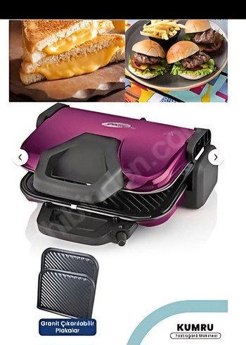 GoldMaster GM-7432 Isı Ayarlı Tost Ve Izgara Makinesi 1800W