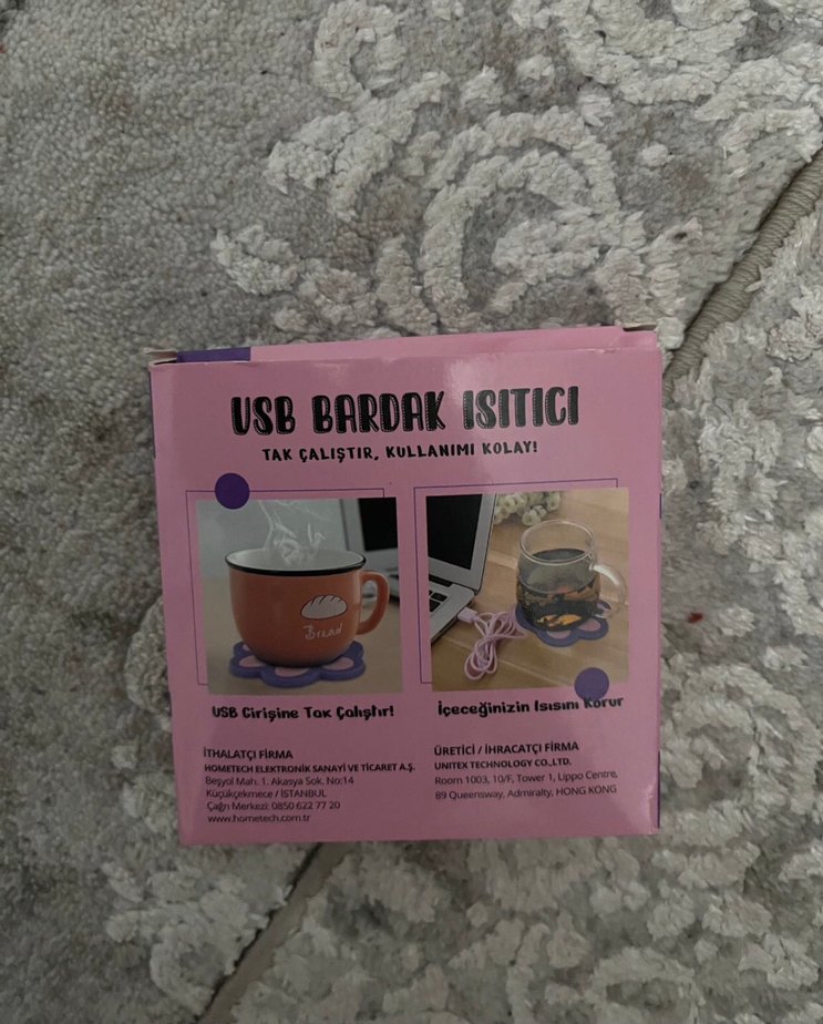 USB Isıtıcılı Pembe Kedi Pati Şeklinde Isıtıcı - Görsel 2
