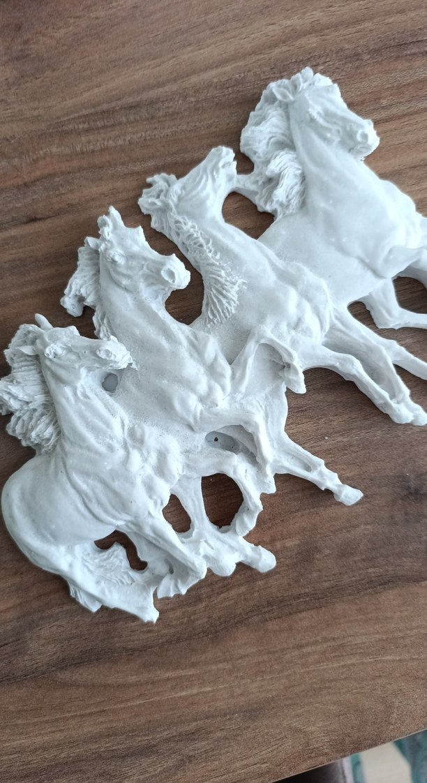 Beyaz At Figürlü Dekoratif Obje 20*15 - Görsel 2