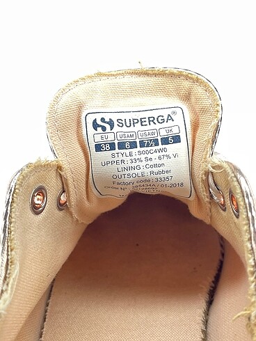 38 Beden pembe Renk Superga Spor Ayakkabı %70 İndirimli.
