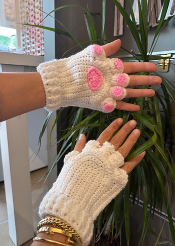 Örgü Bohem patili Kadın Eldiveni - Görsel 3