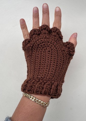 Örgü Bohem patili Kadın Eldiveni - Görsel 10