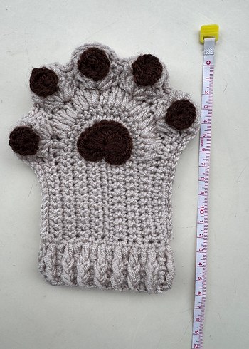 Örgü Bohem patili Kadın Eldiveni - Görsel 13