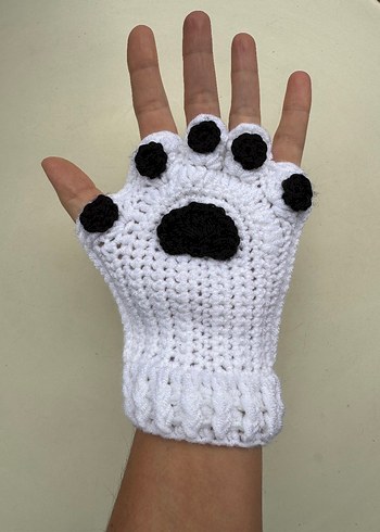 Örgü Bohem patili Kadın Eldiveni - Görsel 6