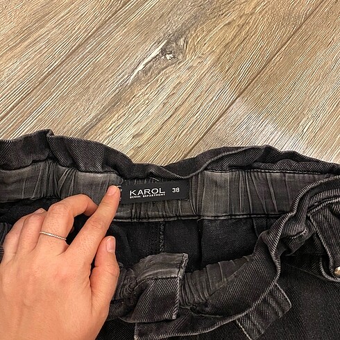 38 Beden siyah Renk Karol siyah füme mom jean
