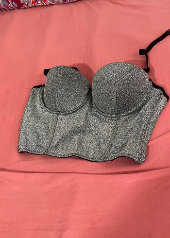 Gri Straplez Kadın Bustiyer - Görsel 2