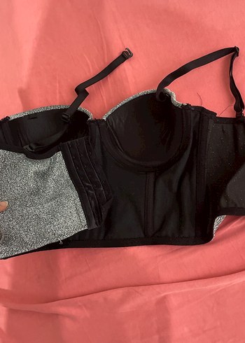 Gri Straplez Kadın Bustiyer - Görsel 3