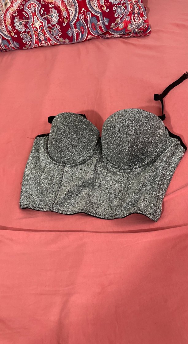 Gri Straplez Kadın Bustiyer - Görsel 2