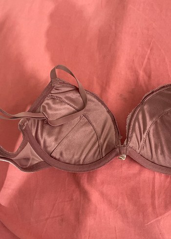 Gri dantel detaylı vintage sütyen - Görsel 3