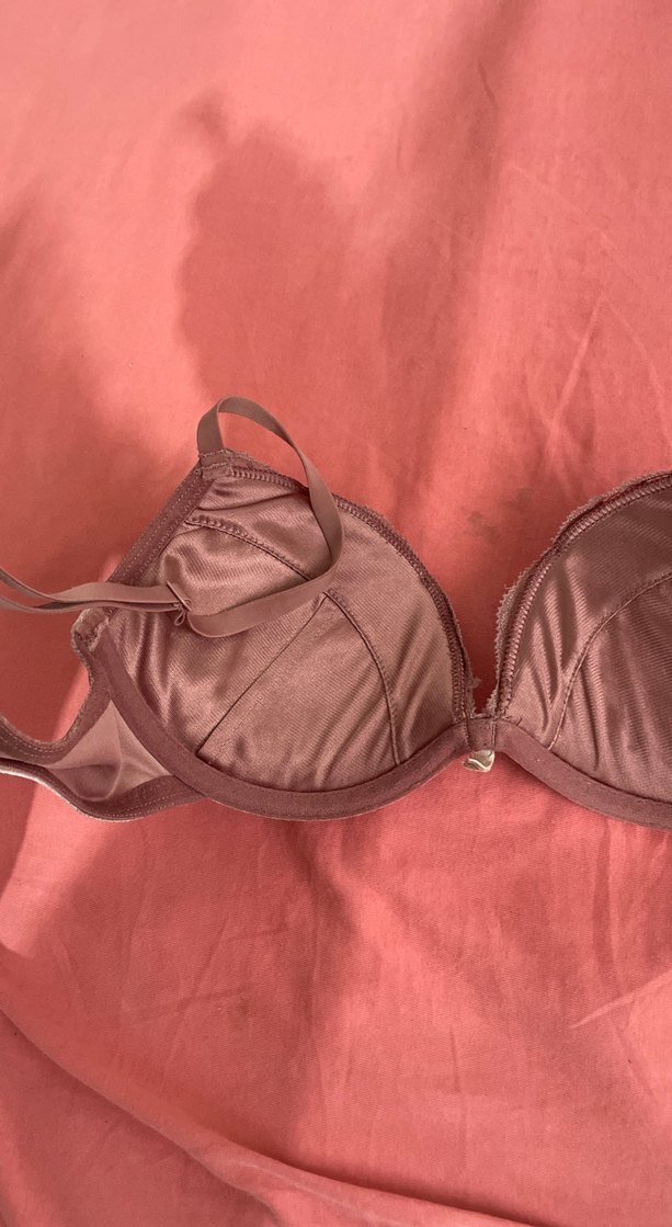 Gri dantel detaylı vintage sütyen - Görsel 3