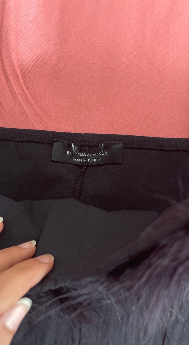 Kürk Detaylı Siyah Gotik Büstiyer - Görsel 2