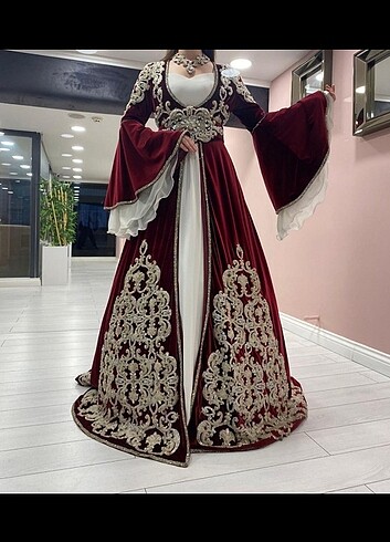 s Beden bordo Renk SATILIK KAFTAN