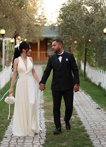 Uçuş uçuş nikah çekim elbisesi