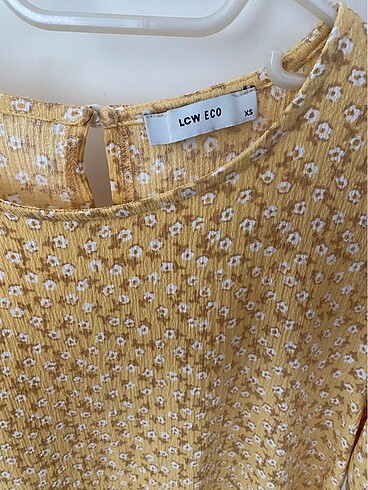 LC Waikiki Sarı çiçekli elbise