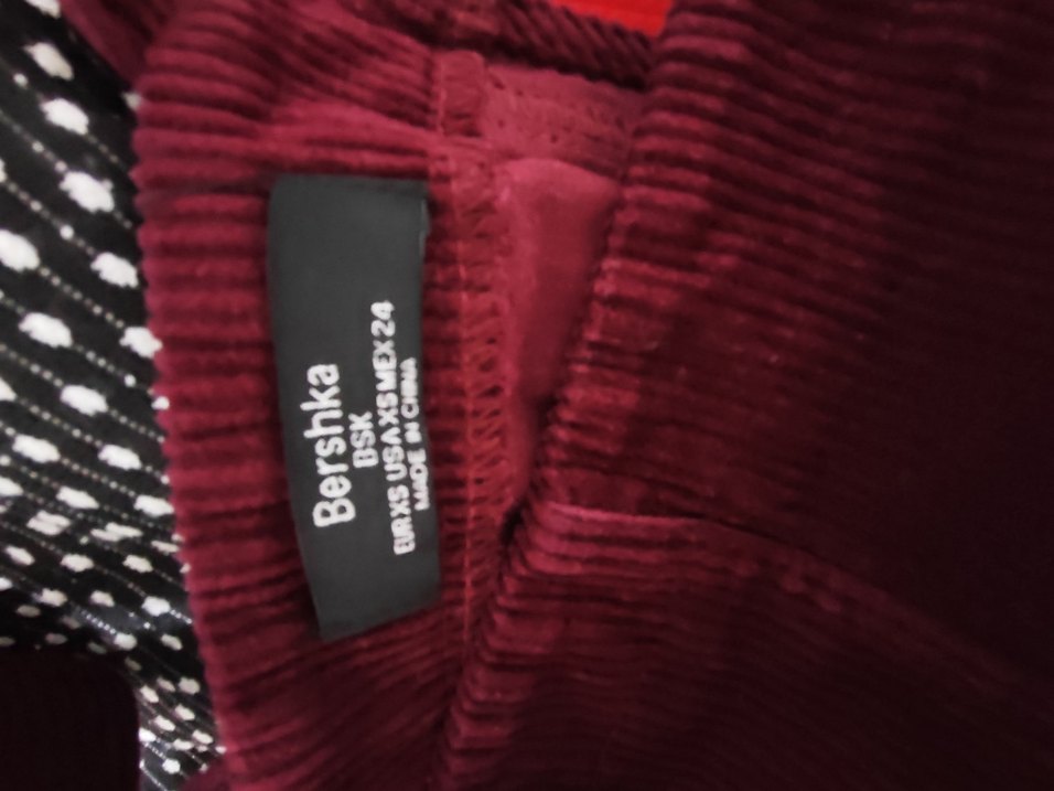 Bordo Süet Askılı Midi Salopet - Görsel 4