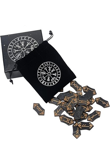 diğer Beden Tarot kartları Nordic rune ahşap set meditasyon kehanet rune 