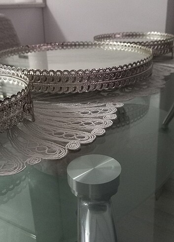 Diğer 3 lu gümüş jardinyer