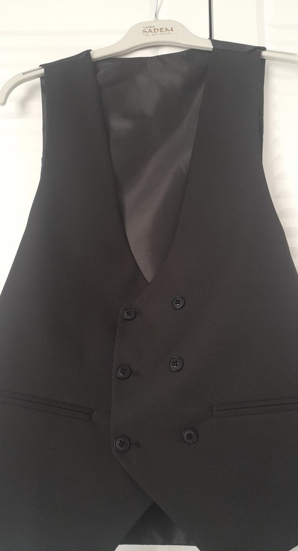 Düğmeli Siyah Erkek Takım Ceketi - Görsel 3