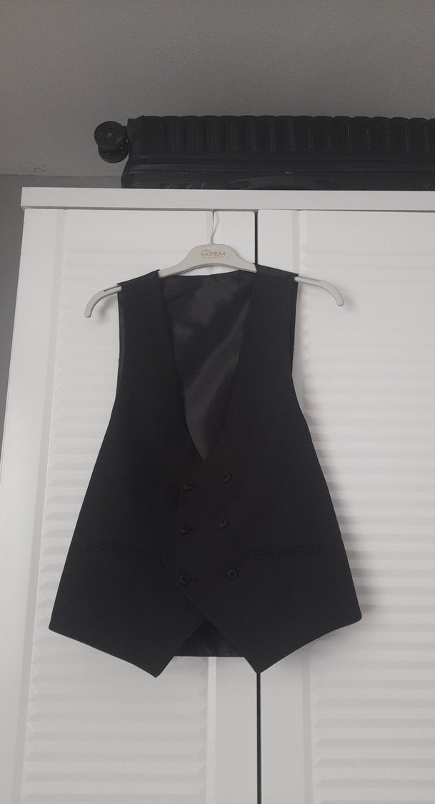 Düğmeli Siyah Erkek Takım Ceketi - Görsel 2