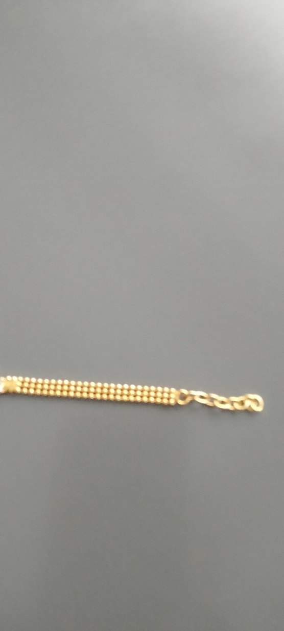 İşlemeli Boncuklu Altın Renk Bileklik - Görsel 4