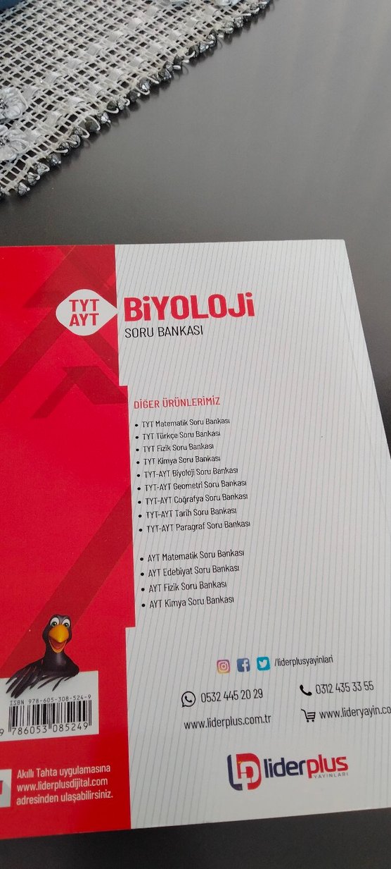 TYT AYT Biyoloji Soru Bankası Liderplus - Görsel 3