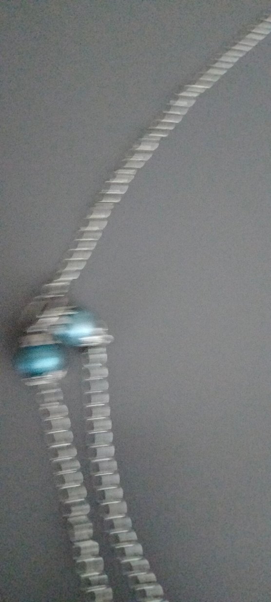 Uzun Zincir Detaylı Turkuaz Kadın Kolye - Görsel 3