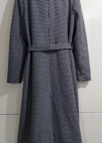 Kürk Detaylı Gri Uzun Kadın Kaban - Görsel 5