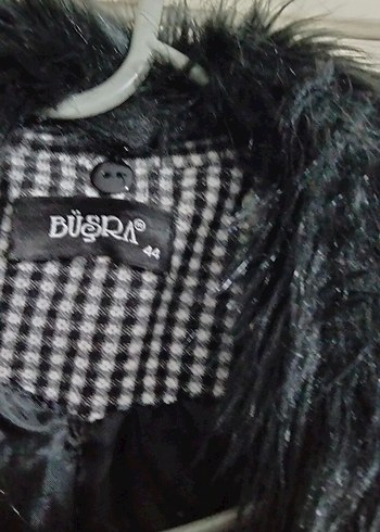 Kürk Detaylı Gri Uzun Kadın Kaban - Görsel 2