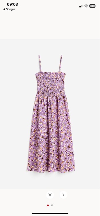 H&M büzgülü çiçekli elbise