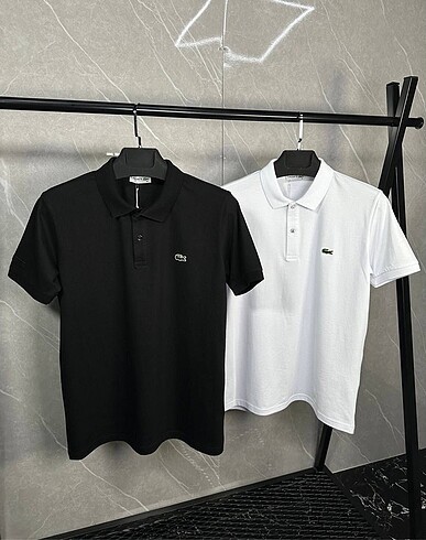 Siyah lacoste polo yaka