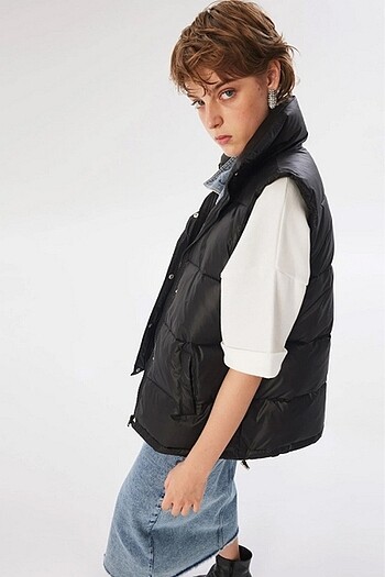 Twist Twist Denim Mix Kapitone Yelek