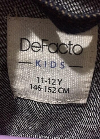 11-12 Yaş Beden Defacto çocuk Kot Ceket