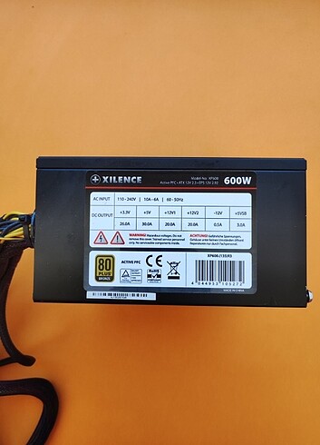 Tertemiz Xilence 600w power supply