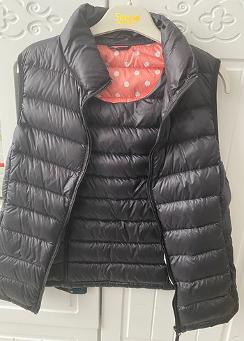 Siyah Fermuarlı Kadın Şişme Yelek - Görsel 2