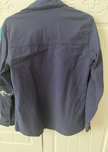 Düğmeli Mavi erkek çocuk - Görsel 5