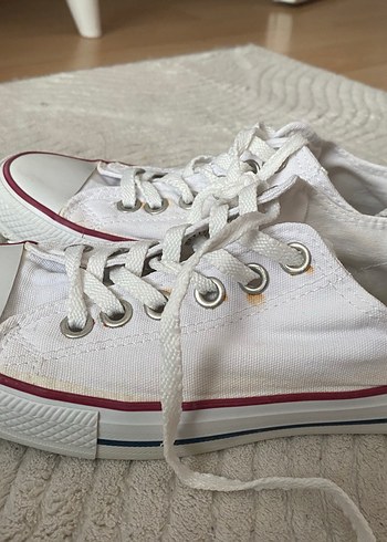 Beyaz Bağcıklı Kadın Spor Ayakkabı - Görsel 4