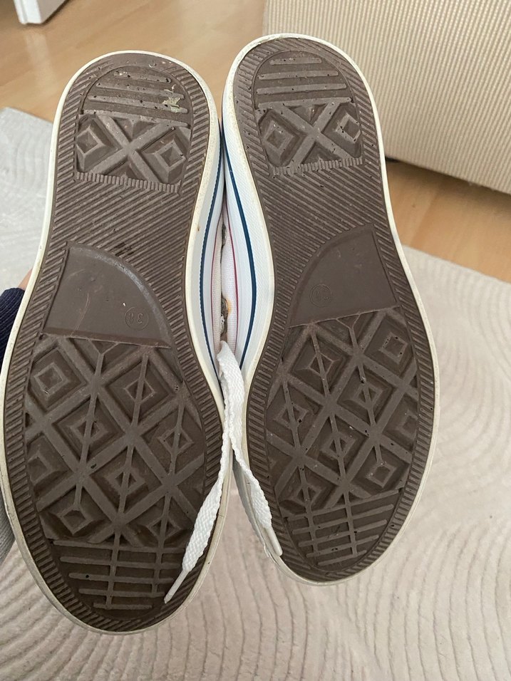 Beyaz Bağcıklı Kadın Spor Ayakkabı - Görsel 5