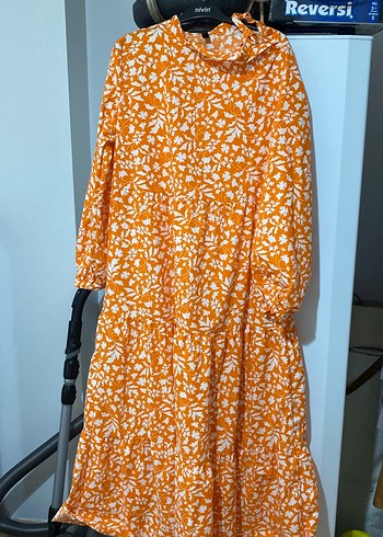 Sarı Renkli Uzun Bohem Elbise - Görsel 2