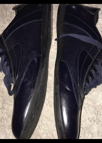 Koyu Mavi Goth Erkek Ayakkabı Bağı - Görsel 6