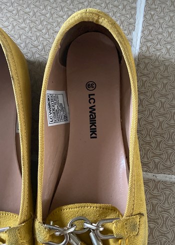 Sarı Süet Kadın Dolgu Topuklu Babet - Görsel 2