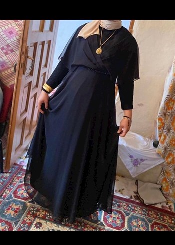 Uzun Siyah Gotik Abiye Elbise - Görsel 4