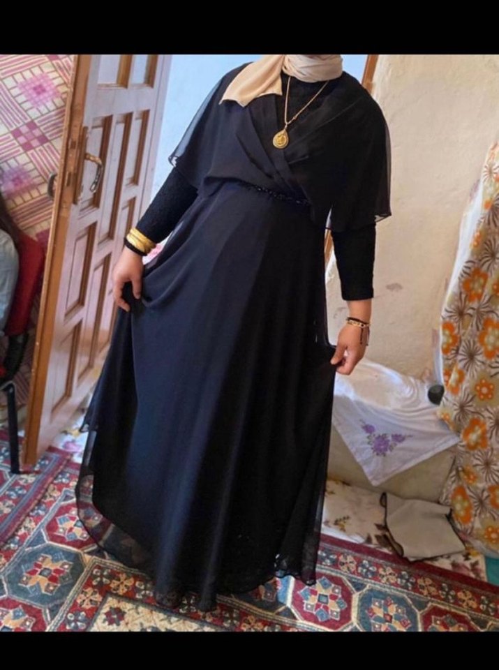 Uzun Siyah Gotik Abiye Elbise - Görsel 4