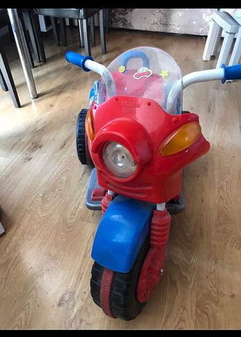 Renkli Mavi Elektrikli Çocuk Motorsikleti - Görsel 4