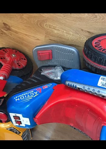 Renkli Mavi Elektrikli Çocuk Motorsikleti - Görsel 5