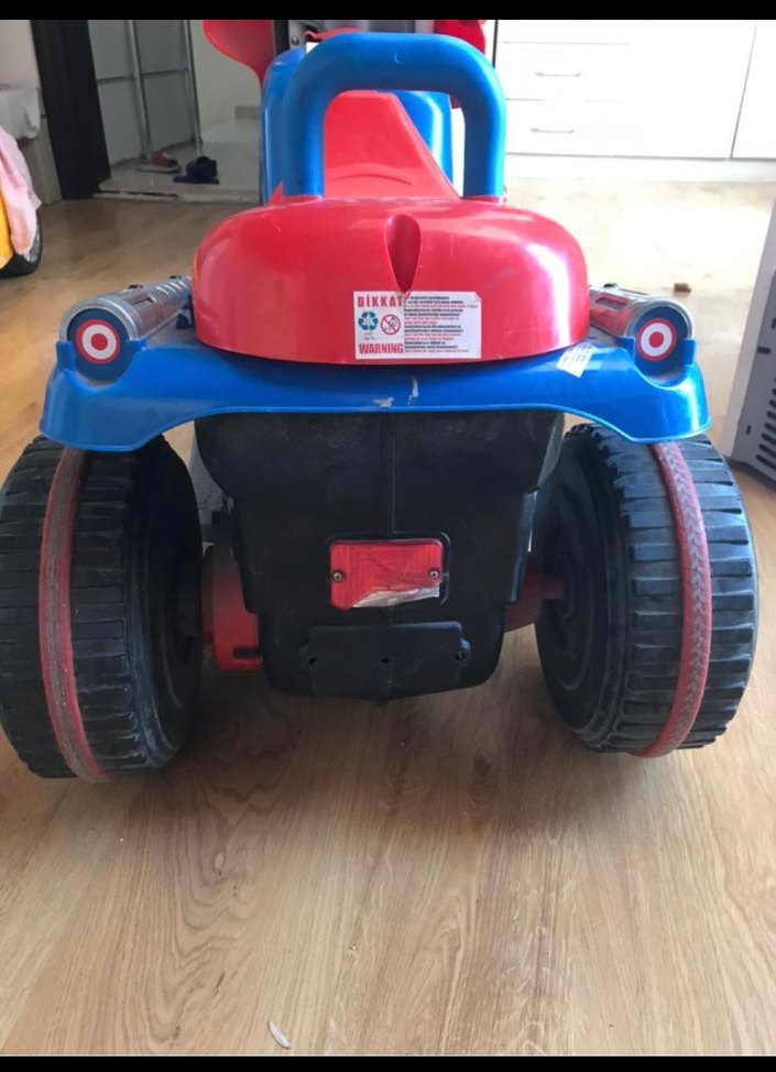 Renkli Mavi Elektrikli Çocuk Motorsikleti - Görsel 2