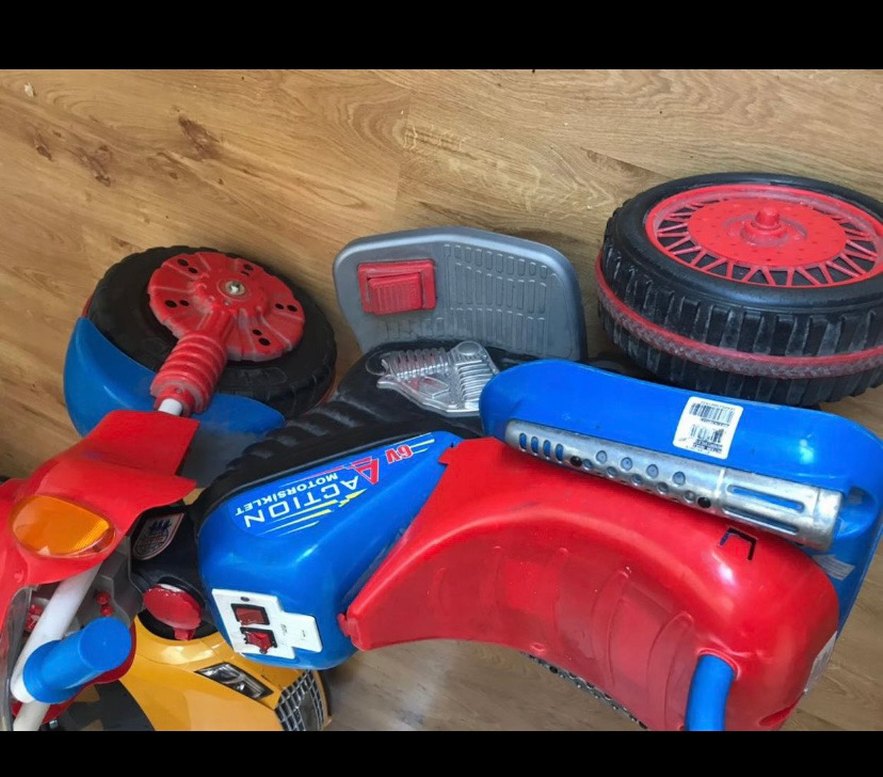 Renkli Mavi Elektrikli Çocuk Motorsikleti - Görsel 5