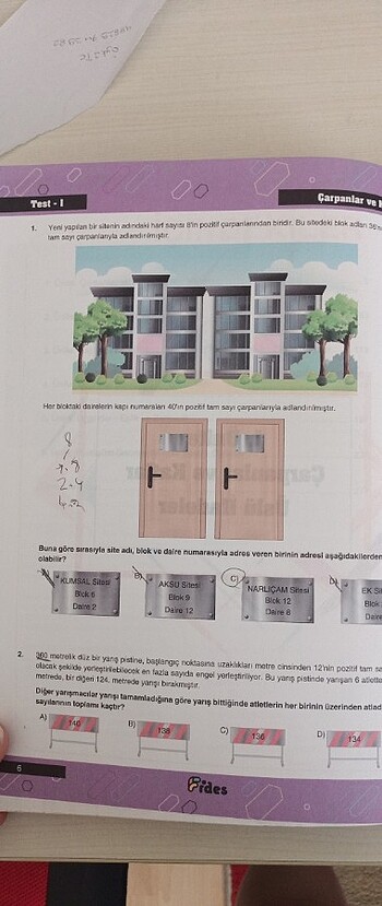 universal Beden fides yayınları tertemiz matematik test kitabi 8. sınıf 