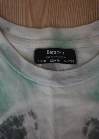 Turkuaz Batik Desenli Salaş Kadın Tişört - Görsel 3