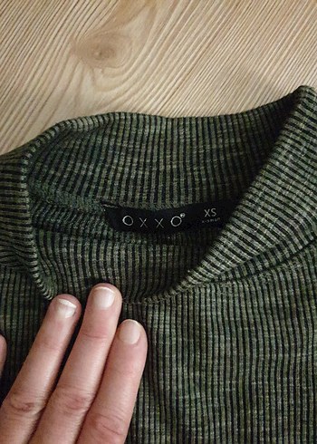 Gri Kadın Boğazlı İnce Triko Kazak - Görsel 3